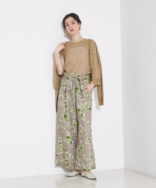 qualite（カリテ）の「【上品なシアー】ラメクルーネックニット/ノースリーブニット/シアー/夏服/オフィスカジュアル/ノースリーブトップス（タンクトップ・レディース・ブラック/シルバー/ゴールド/ブラウン・フリー）」の12枚目の写真