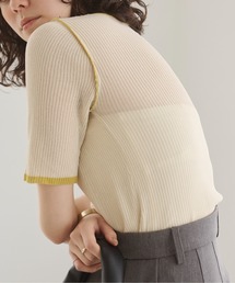 ANGIE | 配色デザイン リブ ニット(ニット/セーター)