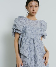 ANDRESD(AhXh)̃ouX[uWK[hhX / bubble sleeve jacquard dress(hX)