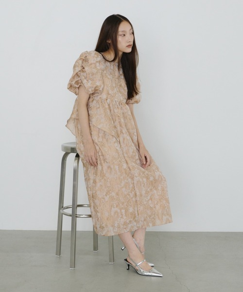 andresd-アンドレスド-バブルスリーブジャカードドレス DONOBAN ドレス