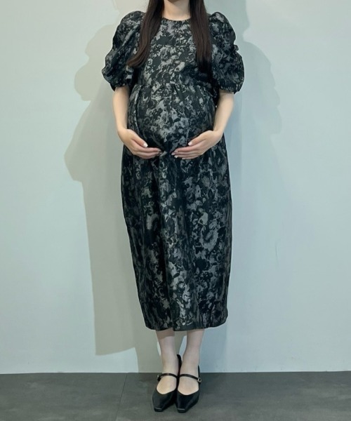 ANDRESD（アンドレスド）の「バブルスリーブジャガードドレス / bubble