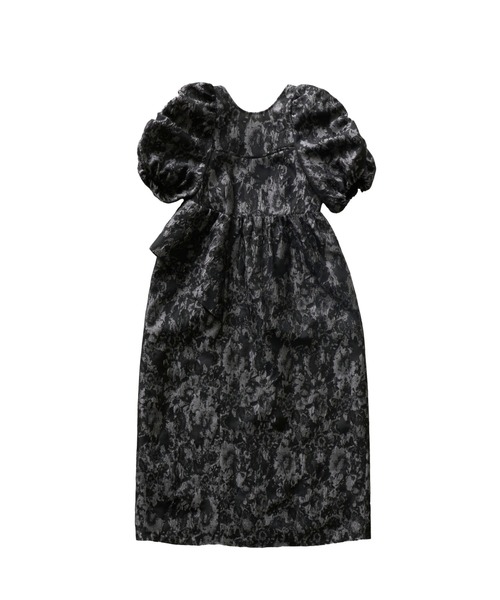 ANDRESD（アンドレスド）の「バブルスリーブジャガードドレス / bubble sleeve jacquard dress（ドレス・レディース・ピンク/グレー/ブラック/ブロンズ/イエロー/ライトグレー/ベージュ/ブラック×ホワイト・S/M/L/MT/LT）」の20枚目の写真