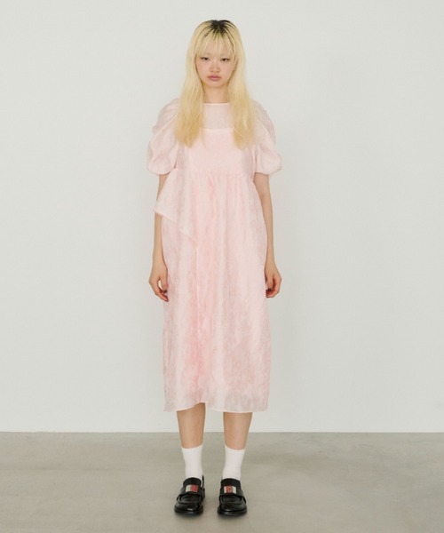 セブンイレブン 冬ギフト 2025 bubble sleeve jacquard dress / バブルスリーブジャガード スーツ・フォーマル・ドレス
