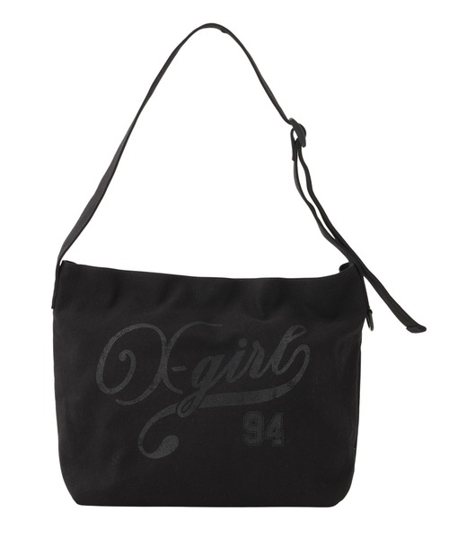 X-girl(エックスガール)の「LOGO AND NUMBER MESSENGER BAG(ショルダーバッグ・レディース・ブラック/ブラウン・ONE SIZE)」の3枚目の写真