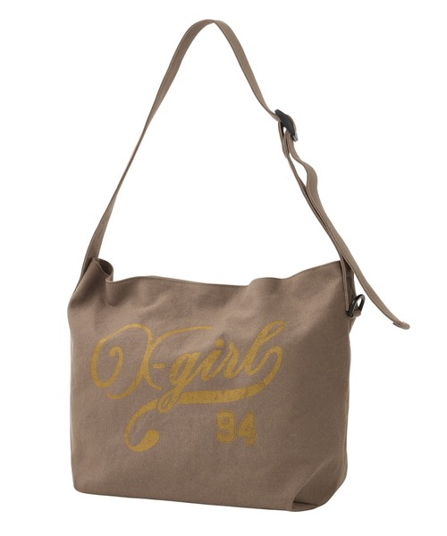 X-girl(エックスガール)の「LOGO AND NUMBER MESSENGER BAG(ショルダーバッグ・レディース・ブラック/ブラウン・ONE SIZE)」の12枚目の写真