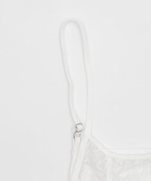 WEGO(ウィゴー)の「WEGO/ドロストデザインレースキャミワンピ(ワンピース・レディース・ホワイト・FREE)」の8枚目の写真