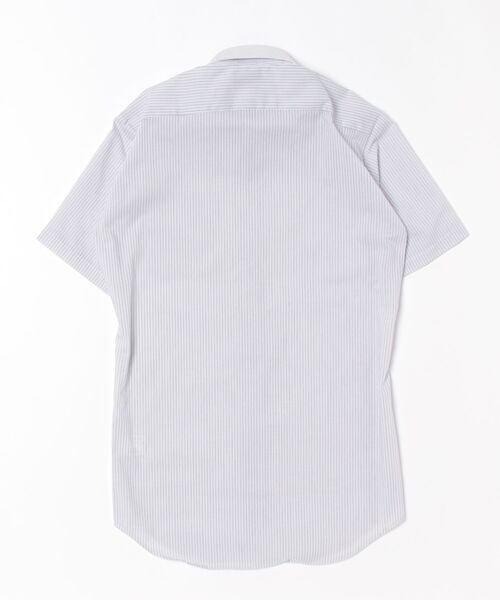 TAKA-Q(タカキュー)の「ワイシャツ メンズ 形態安定 吸水速乾 綿混 カッタウェイ 半袖 ビジネス ドレス スタンダードフィット(ビジネスシャツ・メンズ・ホワイト×ブラック・3L/X-LARGE/LARGE/MEDIUM/S)」の3枚目の写真