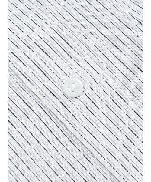 TAKA-Q(タカキュー)の「ワイシャツ メンズ 形態安定 吸水速乾 綿混 カッタウェイ 半袖 ビジネス ドレス スタンダードフィット(ビジネスシャツ・メンズ・ホワイト×ブラック・3L/X-LARGE/LARGE/MEDIUM/S)」の5枚目の写真