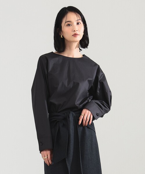 Demi-Luxe BEAMS（デミルクス ビームス）の「【1/9再値下げ】バックオープン コットンブラウス（シャツ/ブラウス・レディース・ブラック系その他4/ホワイト・ONE SIZE）」の2枚目の写真