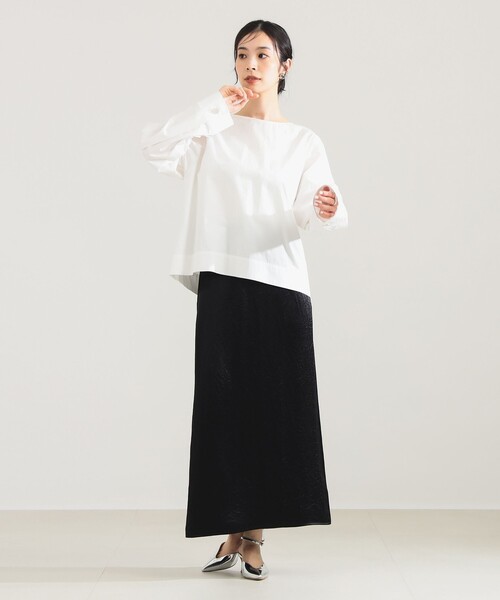 Demi-Luxe BEAMS（デミルクス ビームス）の「【1/9再値下げ】バックオープン コットンブラウス（シャツ/ブラウス・レディース・ブラック系その他4/ホワイト・ONE SIZE）」の8枚目の写真