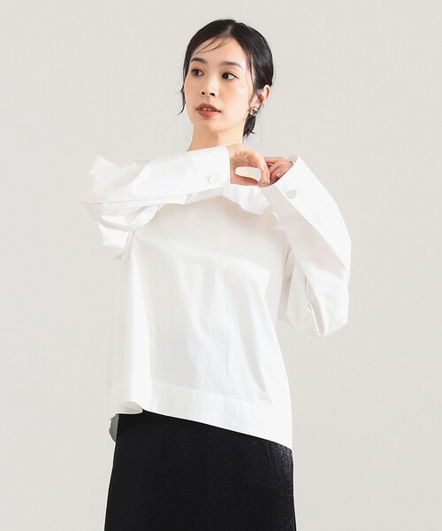 Demi-Luxe BEAMS（デミルクス ビームス）の「【1/9再値下げ】バックオープン コットンブラウス（シャツ/ブラウス・レディース・ブラック系その他4/ホワイト・ONE SIZE）」の10枚目の写真