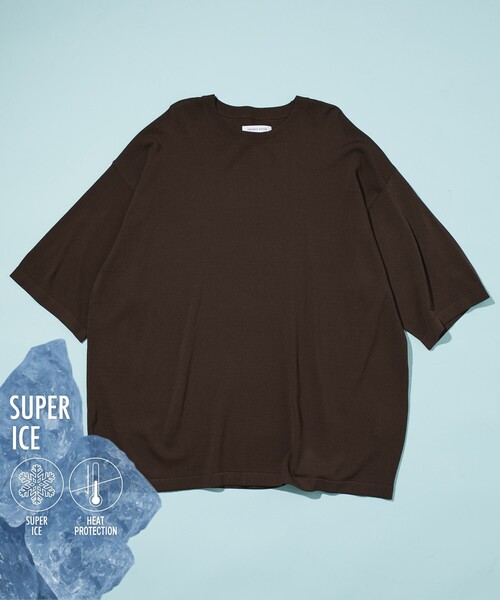 FREAK'S STORE(フリークスストア)の「SUPER ICE CREW NECK KNIT TEE/スーパーアイス クルーネック ニットTシャツ(ニット/セーター・メンズ・ブルー/ブラック/ブラウン/チャコール・MEDIUM/LARGE)」の1枚目の写真