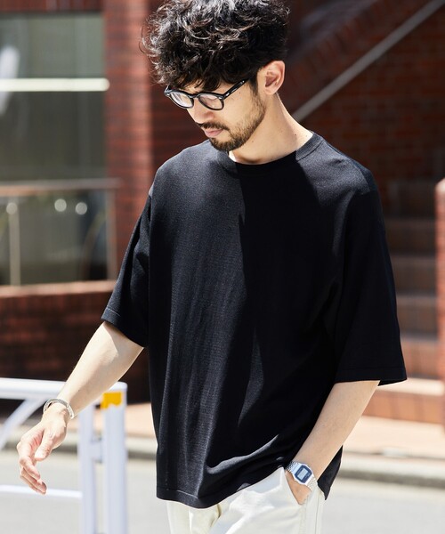FREAK'S STORE(フリークスストア)の「SUPER ICE CREW NECK KNIT TEE/スーパーアイス クルーネック ニットTシャツ(ニット/セーター・メンズ・ブルー/ブラック/ブラウン/チャコール・MEDIUM/LARGE)」の12枚目の写真