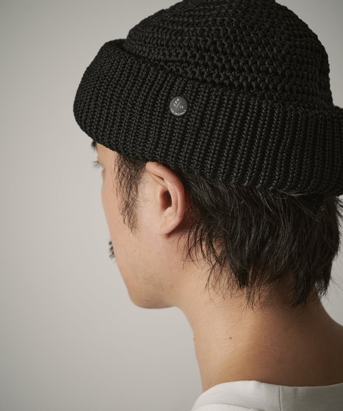 CPH（シーピーエイチ）の「hand knitting/fisherman（ニットキャップ/ビーニー・メンズ・ブラック・FREE）」の2枚目の写真