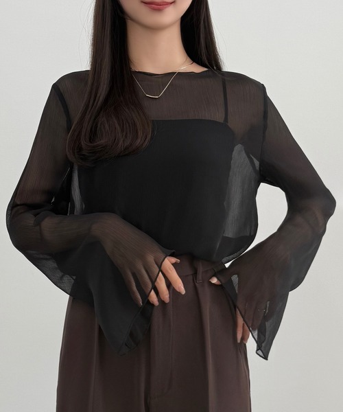 CENEA（セネア）の「シアートップス＋テーラードマーメイドジャンパースカートset（ジャンパースカート・レディース・ブラック/チャコール/モカ/ブラウン系その他/アイボリー・MEDIUM/SMALL/LARGE/X-LARGE）」の6枚目の写真