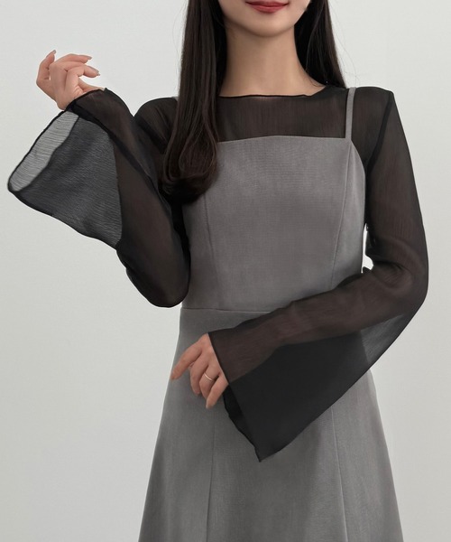 CENEA（セネア）の「シアートップス＋テーラードマーメイドジャンパースカートset（ジャンパースカート・レディース・ブラック/チャコール/モカ/ブラウン系その他/アイボリー・MEDIUM/SMALL/LARGE/X-LARGE）」の12枚目の写真