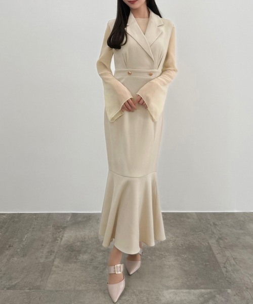 CENEA（セネア）の「シアートップス＋テーラードマーメイドジャンパースカートset（ジャンパースカート・レディース・ブラック/チャコール/モカ/ブラウン系その他/アイボリー・MEDIUM/SMALL/LARGE/X-LARGE）」の13枚目の写真