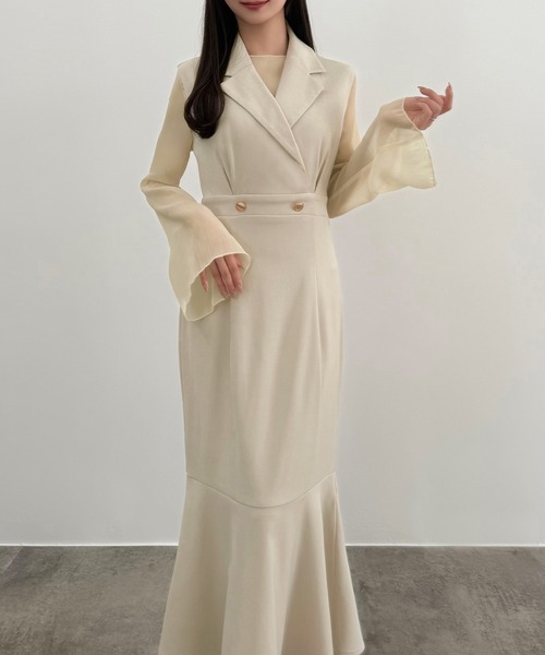 CENEA（セネア）の「シアートップス＋テーラードマーメイドジャンパースカートset（ジャンパースカート・レディース・ブラック/チャコール/モカ/ブラウン系その他/アイボリー・MEDIUM/SMALL/LARGE/X-LARGE）」の14枚目の写真