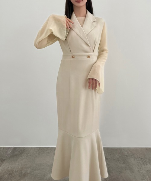 CENEA（セネア）の「シアートップス＋テーラードマーメイドジャンパースカートset（ジャンパースカート・レディース・ブラック/チャコール/モカ/ブラウン系その他/アイボリー・MEDIUM/SMALL/LARGE/X-LARGE）」の15枚目の写真