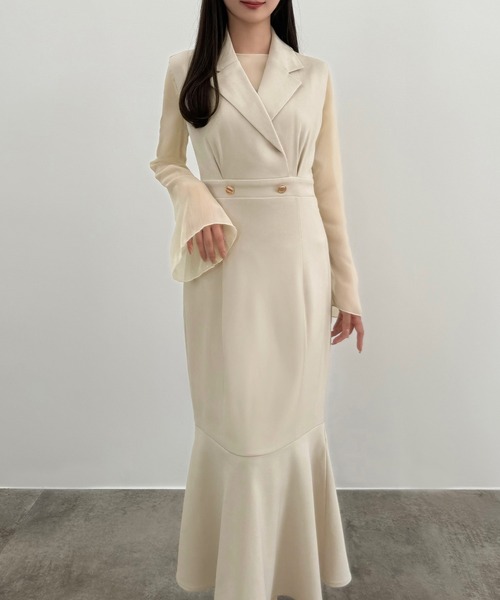 シアートップス＋テーラードマーメイドジャンパースカートset