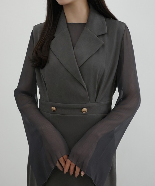 CENEA（セネア）の「シアートップス＋テーラードマーメイドジャンパースカートset（ジャンパースカート・レディース・ブラック/チャコール/モカ/ブラウン系その他/アイボリー・MEDIUM/SMALL/LARGE/X-LARGE）」の21枚目の写真