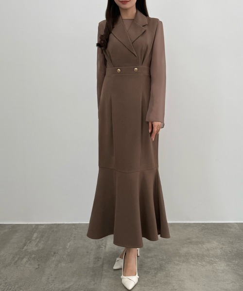 セール】シアートップス＋テーラードマーメイドジャンパースカートset