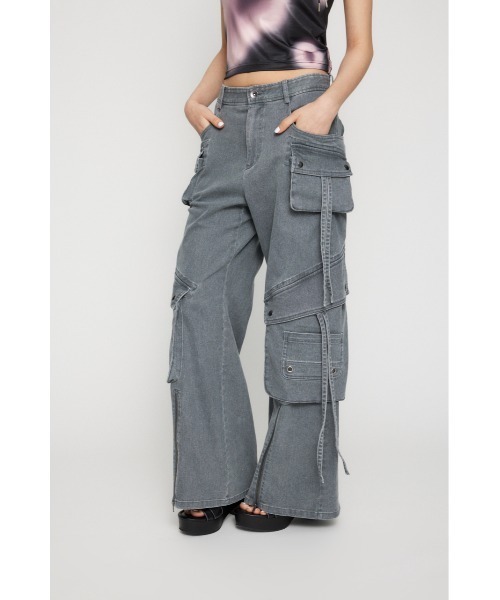 パンツ KATHARINE HAMNET wide flare cargo pants Katharine Hamnett London Katharine Hamnett Cargo Pants | Grailed