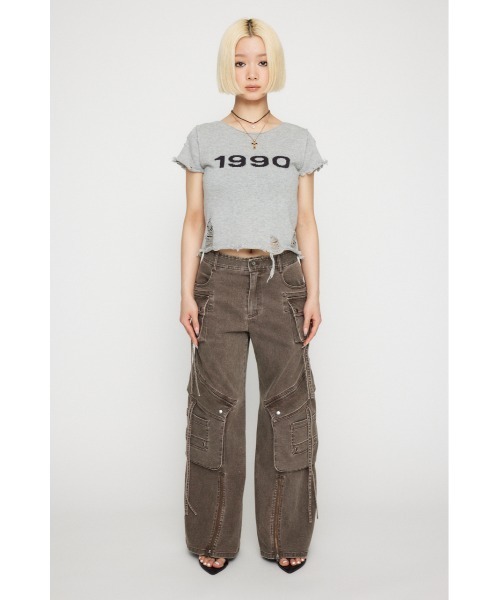 新品 LAGUA GEM WIDE FLARE CARGO パンツ ベージュ WIDE FLARE CARGO パンツ（カーゴパンツ）｜LAGUA GEM