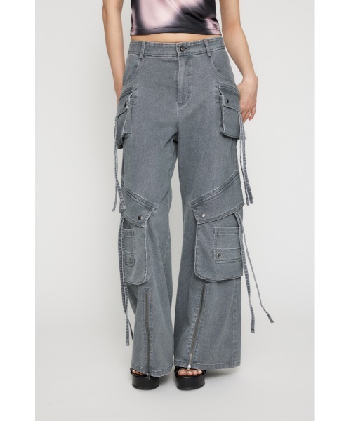LAGUA GEM SIDE POCKET DESIGN パンツ ブラウン XS セール】SIDE POCKET DESIGN パンツ（カーゴパンツ）｜LAGUA GEM