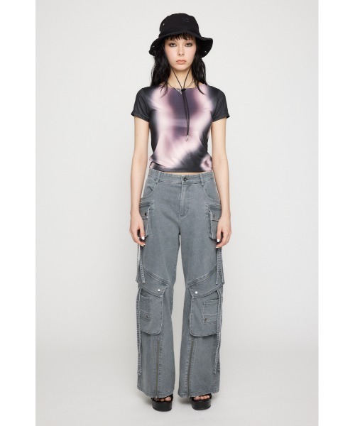 【新品未使用】ラグアジェム　WIDE FLARE CARGO パンツ　グレー WIDE FLARE CARGO パンツ（カーゴパンツ）｜LAGUA GEM