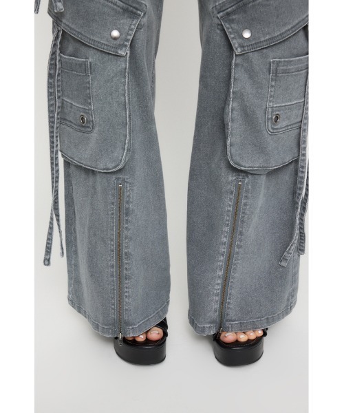 新品 LAGUA GEM WIDE FLARE CARGO パンツ ベージュ WIDE FLARE CARGO パンツ（カーゴパンツ）｜LAGUA GEM