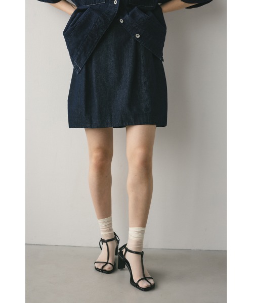STYLEMIXER(スタイルミキサー)の「デニムミニスカートパンツ(スカート・レディース・インディゴブルー・SMALL/MEDIUM)」の1枚目の写真