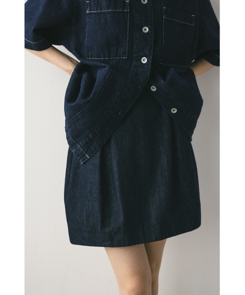 STYLEMIXER(スタイルミキサー)の「デニムミニスカートパンツ(スカート・レディース・インディゴブルー・SMALL/MEDIUM)」の8枚目の写真