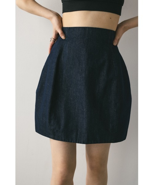 STYLEMIXER(スタイルミキサー)の「デニムミニスカートパンツ(スカート・レディース・インディゴブルー・SMALL/MEDIUM)」の6枚目の写真