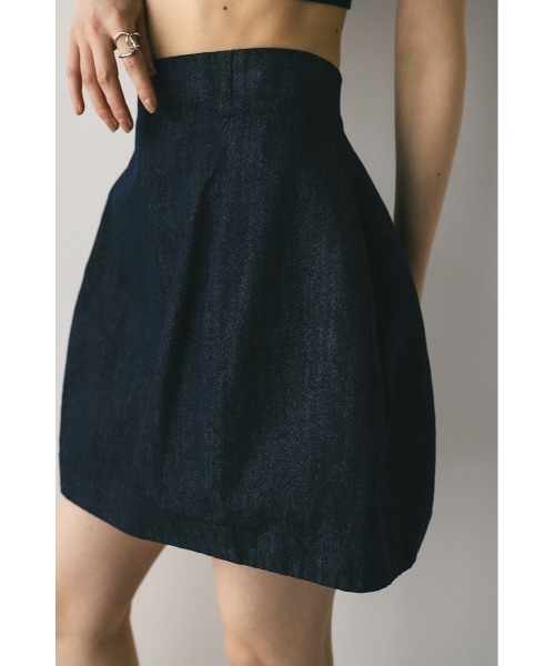 STYLEMIXER(スタイルミキサー)の「デニムミニスカートパンツ(スカート・レディース・インディゴブルー・SMALL/MEDIUM)」の5枚目の写真