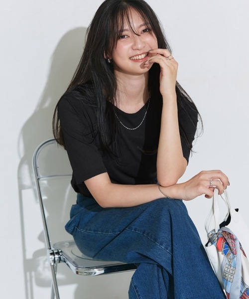 ピエロ 五分袖シアーTシャツ（Tシャツ/カットソー）｜Pierrot（ピエロ