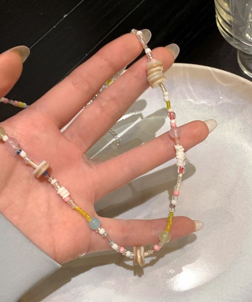 【TATIANA】Othello Beads Necklace NZ2451〜ビーズネックレス MUSINSA | TATIANA (Silver 925) Othello Beads Necklace NZ2451