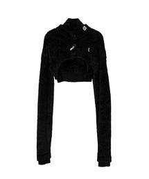 Layered Cropped Knit Cardigan