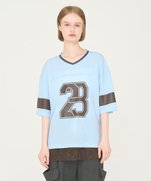 【Nora Lily】「elle」Hug Number 23 Mesh Tule Layer Tee