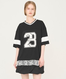 【Nora Lily】「elle」Hug Number 23 Mesh Tule Layer Tee