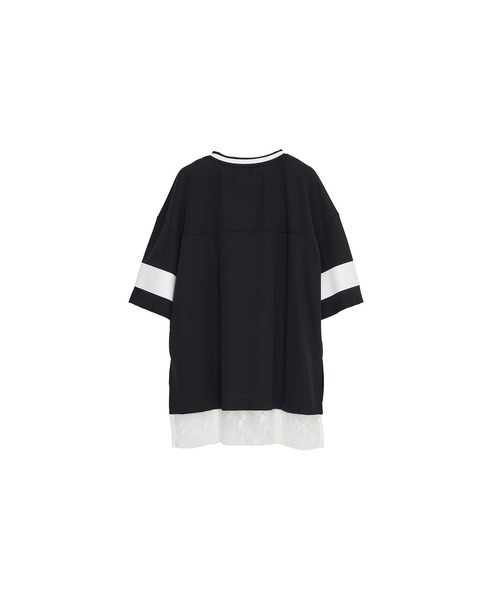 Nora Lily elle(ノラリリーエル)の「【Nora Lily】「elle」Hug Number 23 Mesh Tule Layer Tee(Tシャツ/カットソー・レディース・スカイブルー/ブラック/ピンク・FREE)」の11枚目の写真