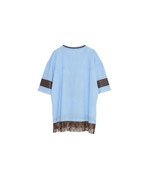 tシャツ 「Nora Lily」「elle」Hug Number 23 Mesh Tule Layer Tee レディース Nora Lily tシャツ 「Nora Lily」「elle」Hug Number 23 Mesh