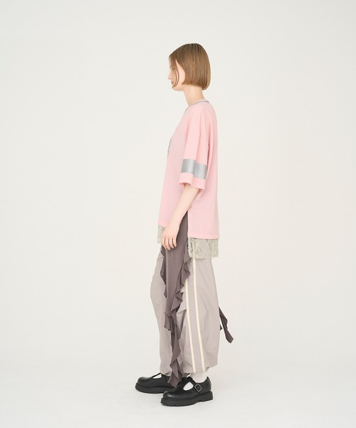 Nora Lily elle(ノラリリーエル)の「【Nora Lily】「elle」Hug Number 23 Mesh Tule Layer Tee(Tシャツ/カットソー・レディース・スカイブルー/ブラック/ピンク・FREE)」の22枚目の写真