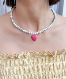 HIKA（ヒカ）の「【HIKA／ヒカ】ハートモチーフビーズネックレス（ネックレス）」