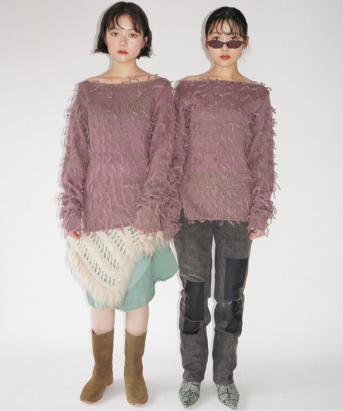 fringe shaggy knit / フリンジシャギーニット（ニット/セーター