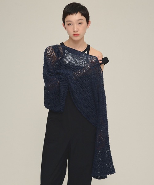 A.PRESSE ターコイズ セーター サイズ3 JIGGYS SHOP セーター ニット ビッグワッフル編みタートルネック