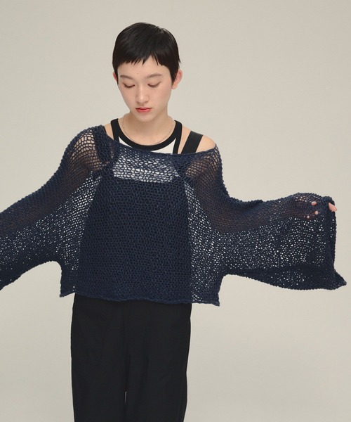 eL】1.5G Wide Loose Pullover/496982（ニット/セーター）｜eL