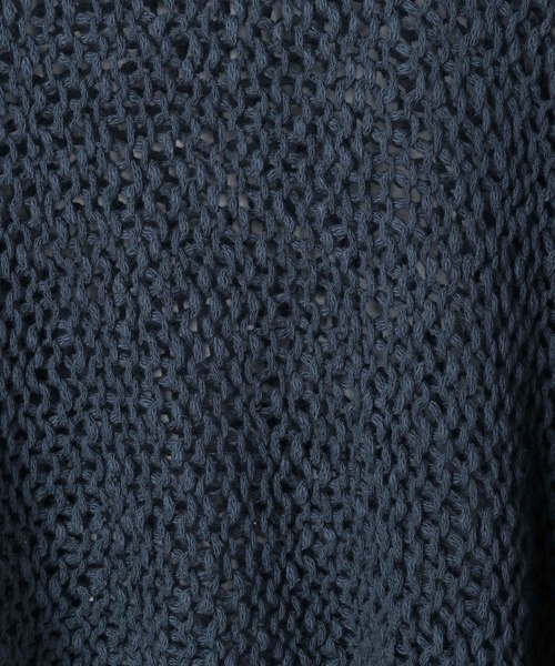 eL(エル)の「【eL】1.5G Wide Loose Pullover/496982(ニット/セーター・レディース・ネイビー/アイボリー・FREE)」の3枚目の写真