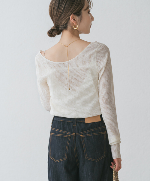 NOBLE チャームシアーレースプルオーバー チャームシアーレースプル