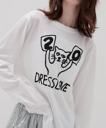BLACK SCORE | BLACK SCORE × DRESSLAVE / 20th round cat long tee(アニバーサリー ラウンドキャットロングスリーブTシャツ BSL UNISEX LS T-SHIRT)(Tシャツ/カットソー)